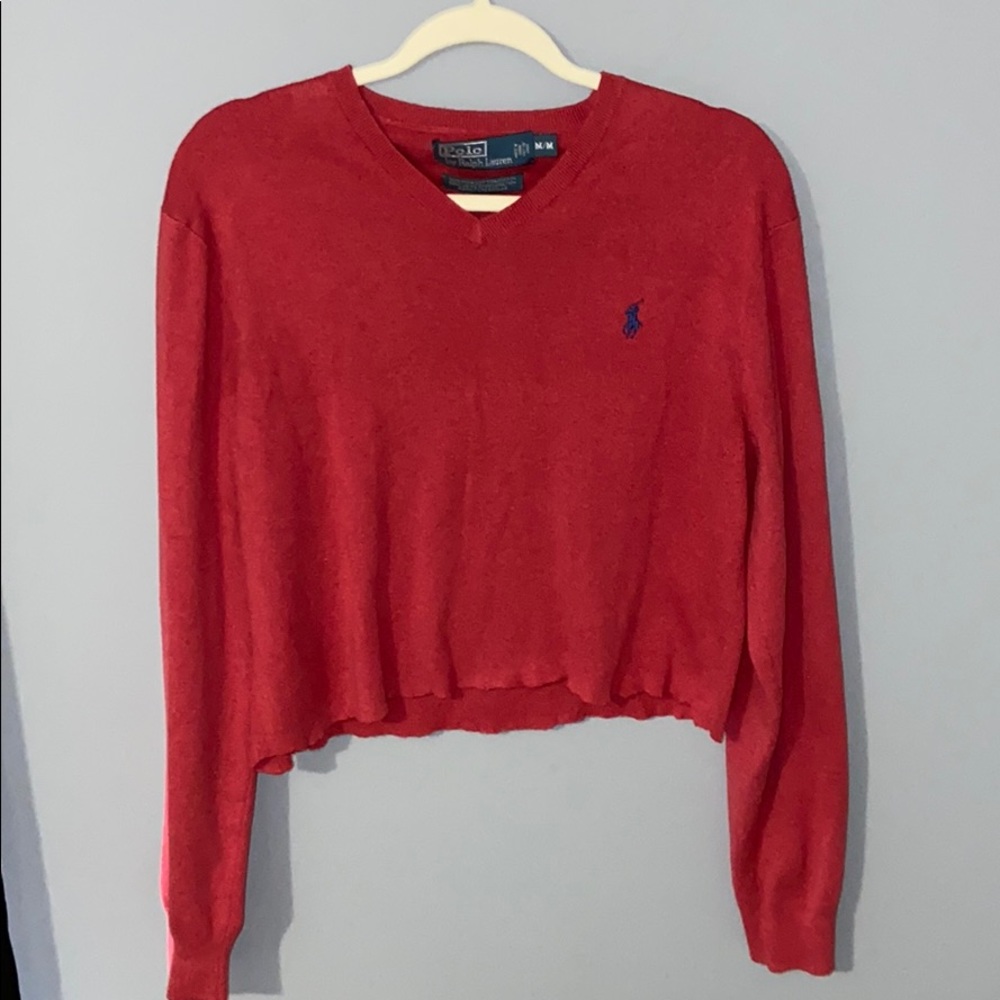Cropped Polo Sweater